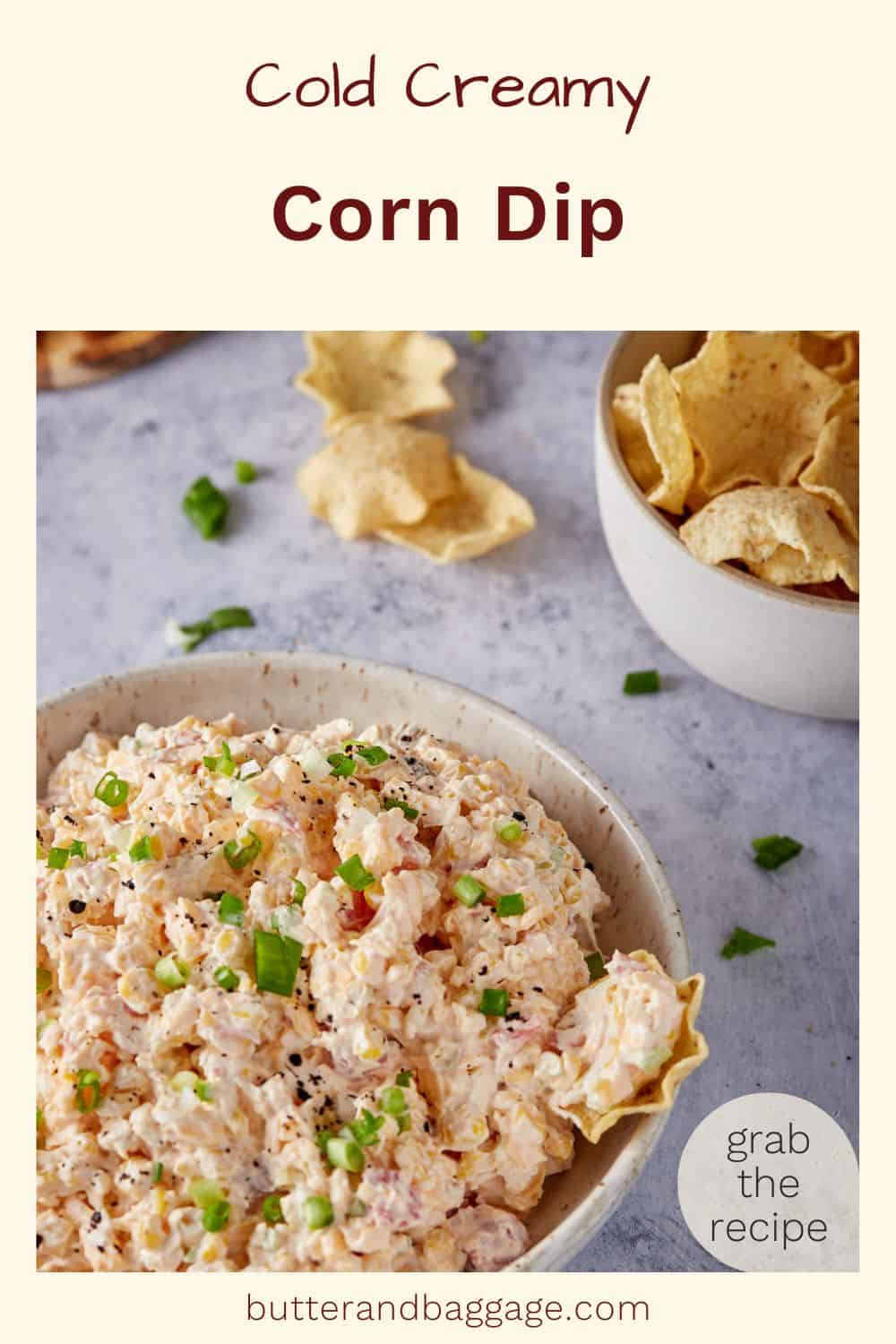 Cold Corn Dip with Sour Cream and Rotel Tomatoes Butter & Baggage