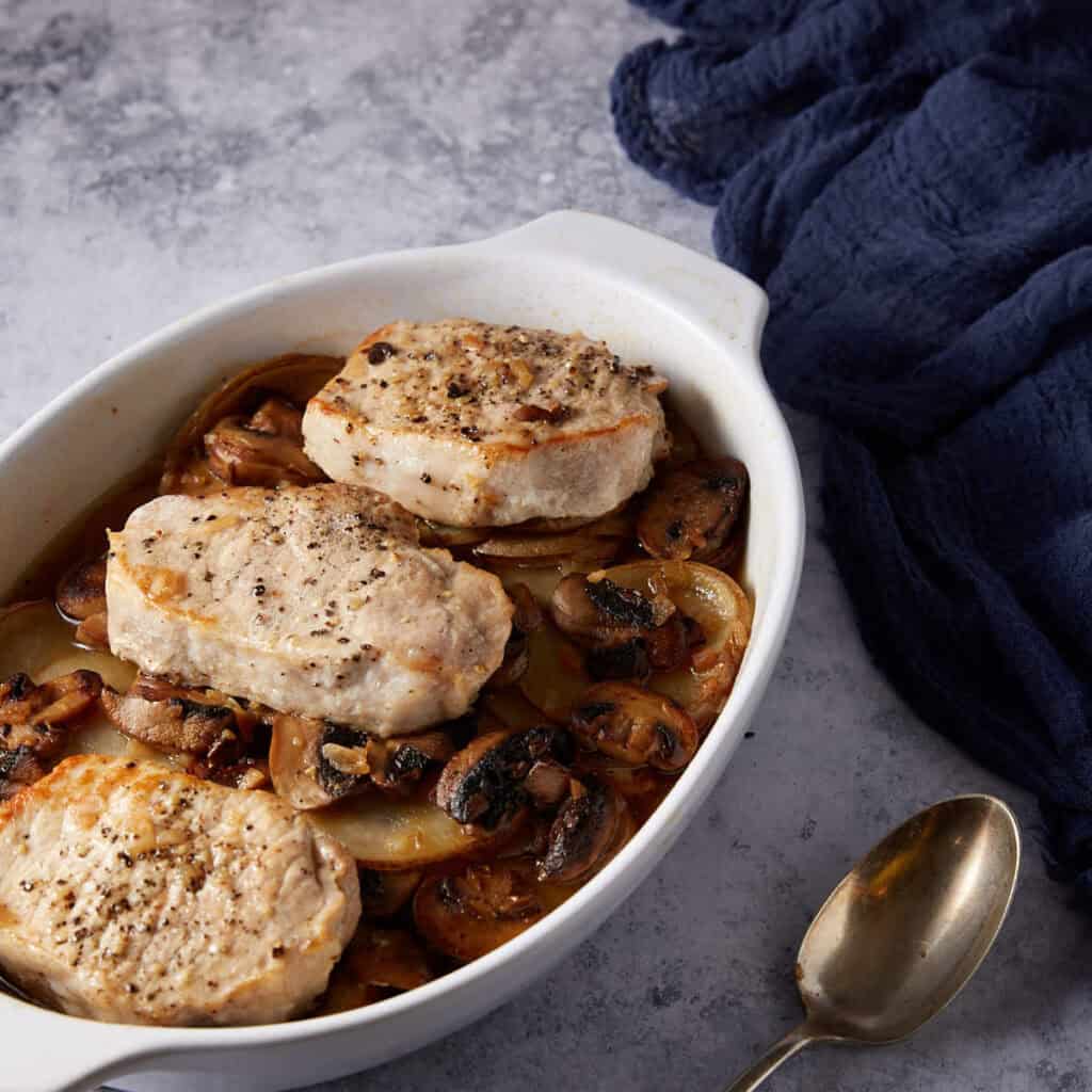 Crock Pot Pork Chops in Mushroom Soup Butter & Baggage