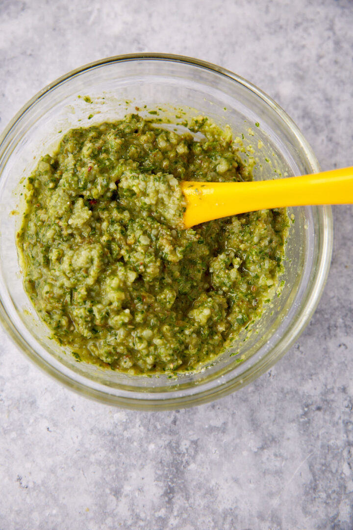 Parsley Pesto Pasta Salad with Walnuts Butter & Baggage