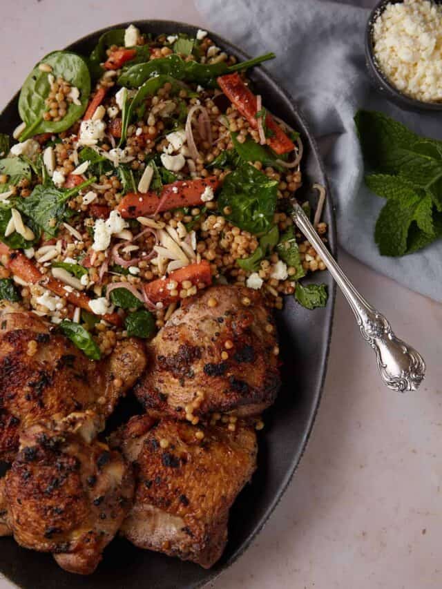 Easy Skillet Chicken Dinner Recipe with Couscous Butter & Baggage