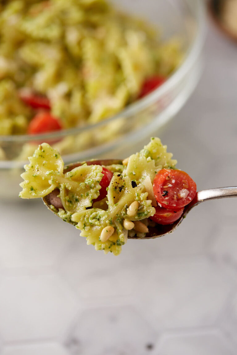 Bow Tie Pasta Salad with Basil Pesto Butter & Baggage
