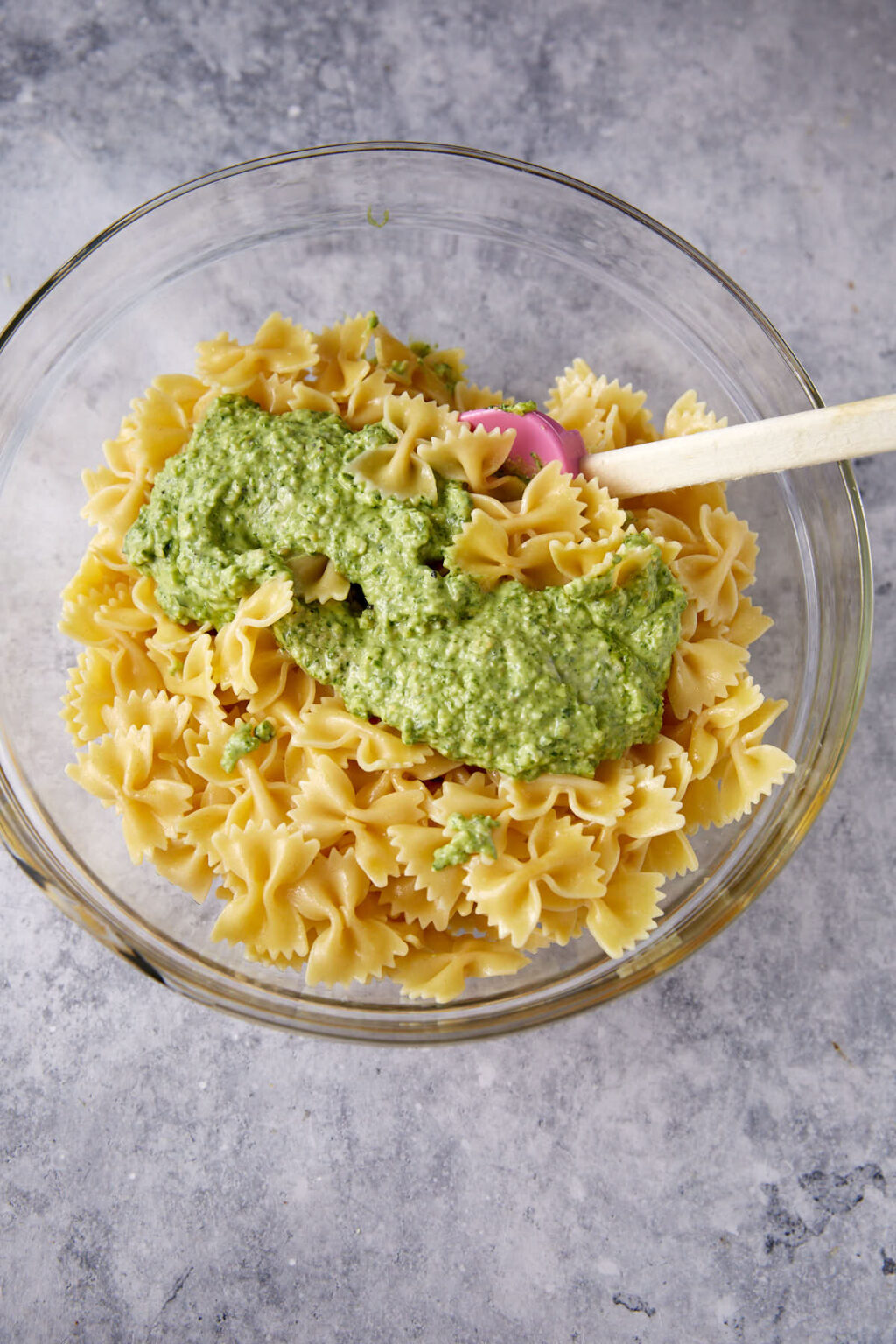 Bow Tie Pasta Salad with Basil Pesto Butter & Baggage