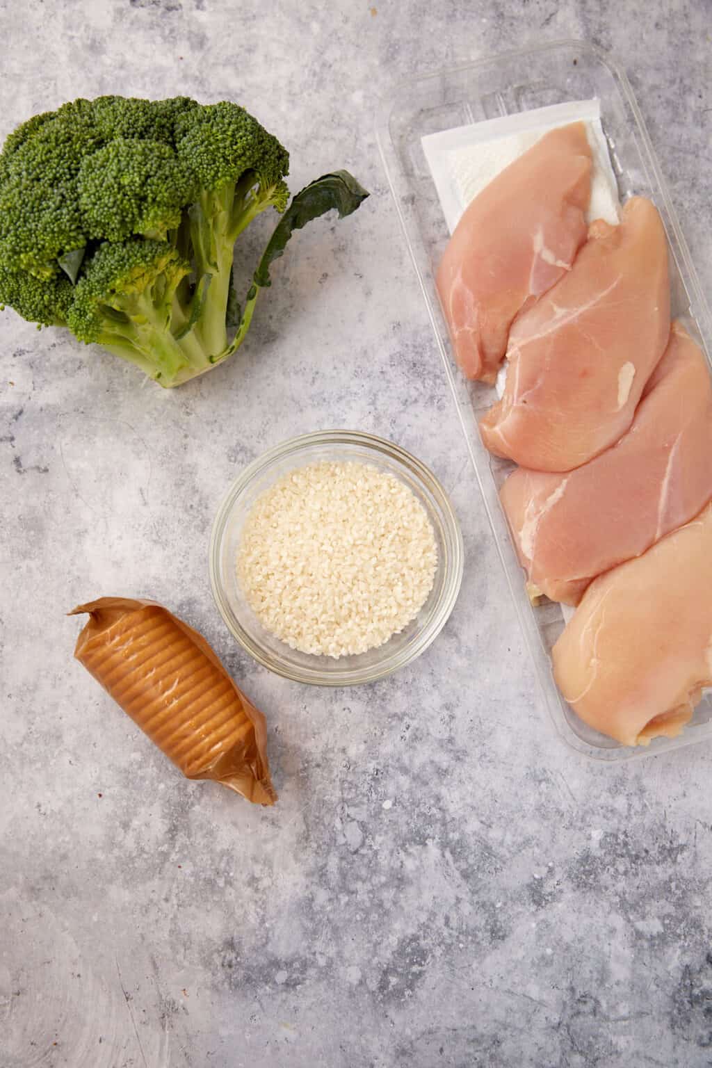 One Pan Chicken and Rice Casserole with Broccoli in a Homemade Sauce