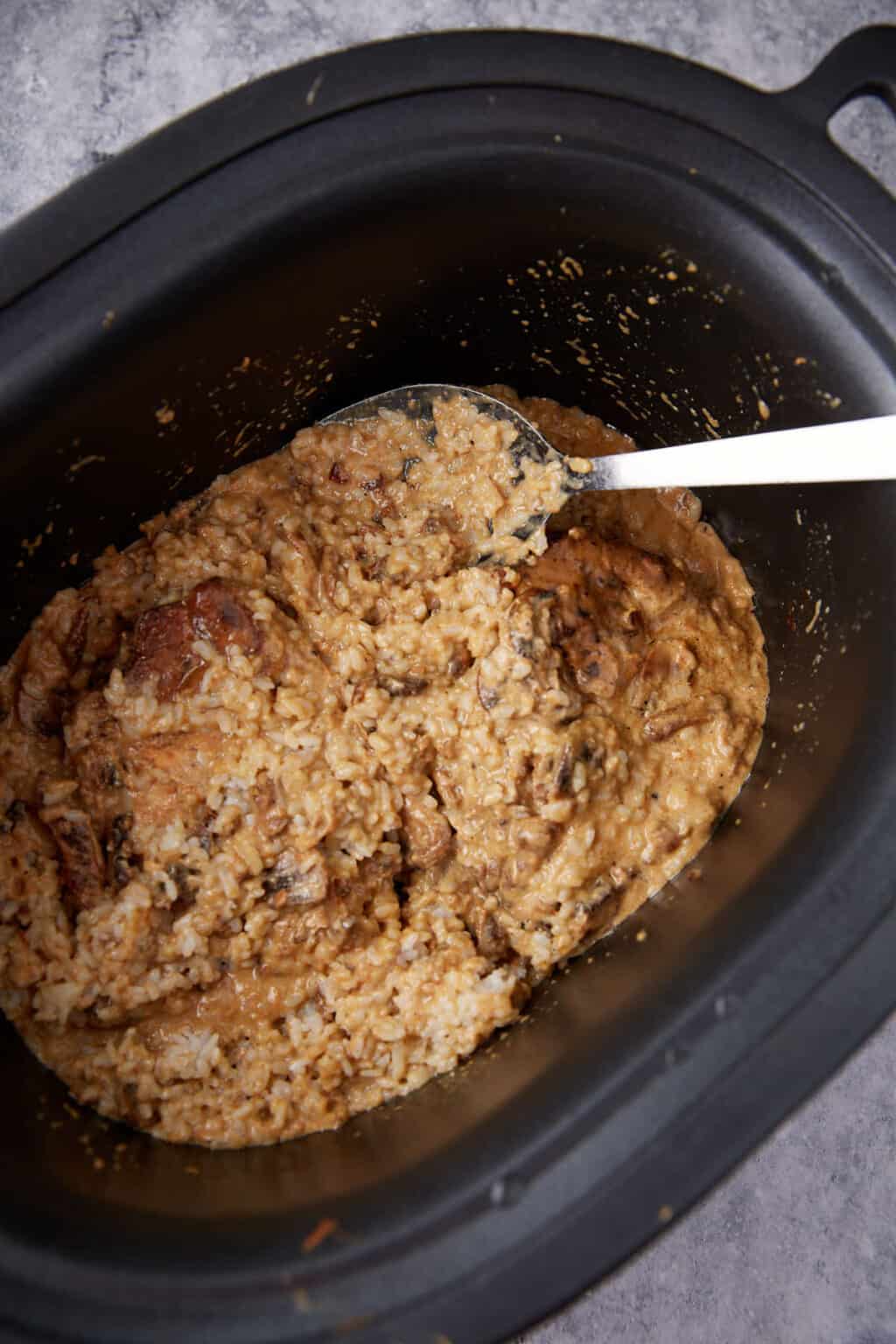 Crock Pot Pork Chops in Mushroom Soup - Butter & Baggage