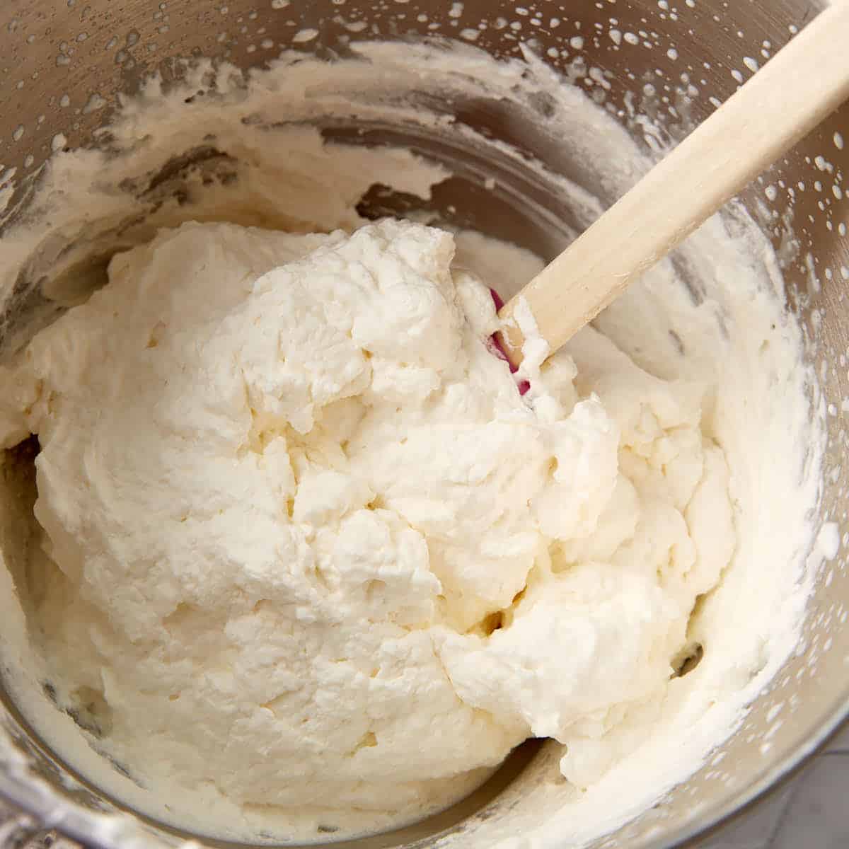 A bowl of stable whipped cream.