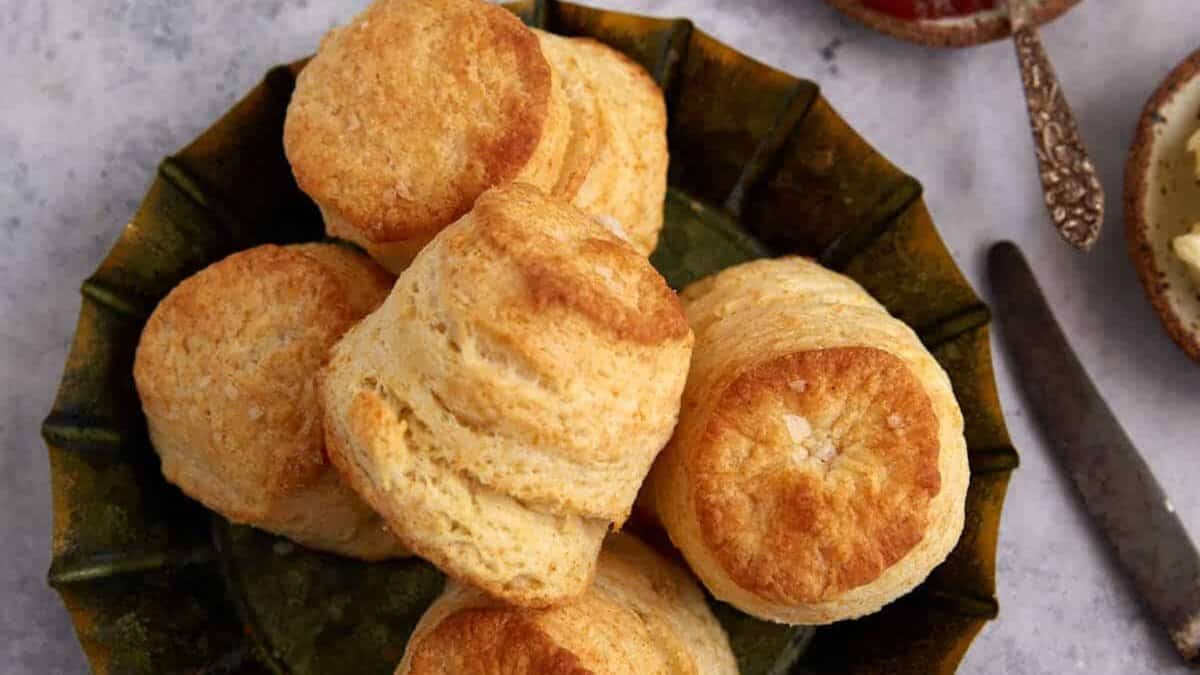 Fluffy biscuits made with cream cheese.