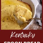 A baking dish of Kentucky spoon bread.