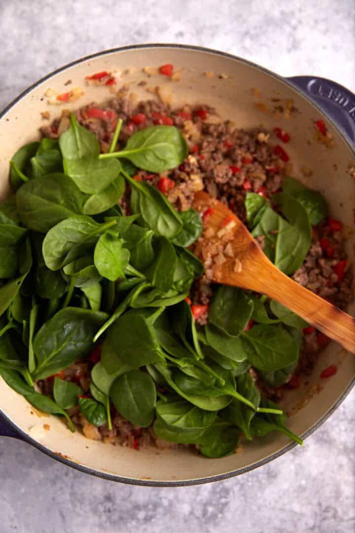 Skillet Dinner with Hamburger Rice and Tomatoes - Butter & Baggage