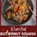 A plate of butternut squash casserole.