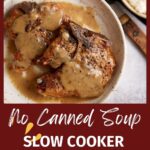 Pork chops covered in Ranch gravy.