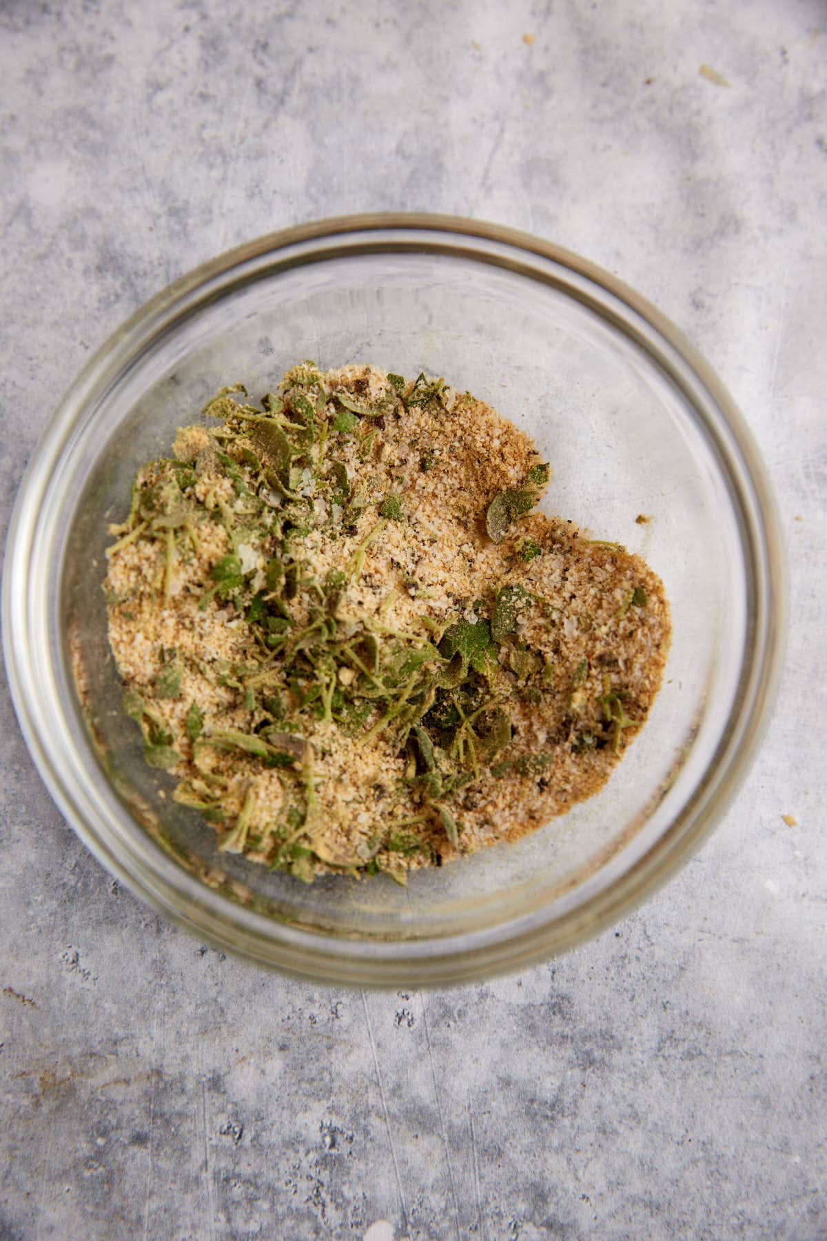 The dry rub ingredients in a bowl.