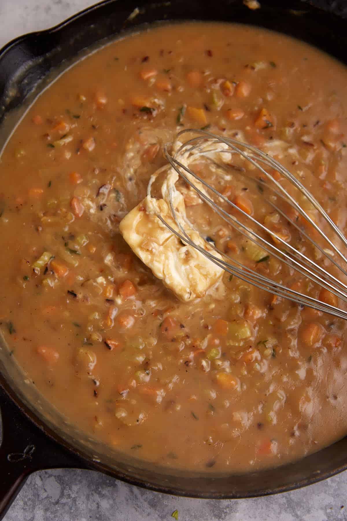 Cream cheese added to the filling.