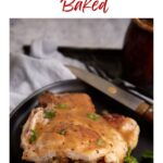 A stuffed pork chop with stuffing on a plate.