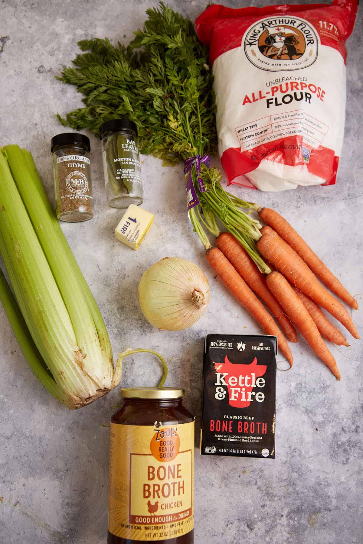 Ingredients for gravy.