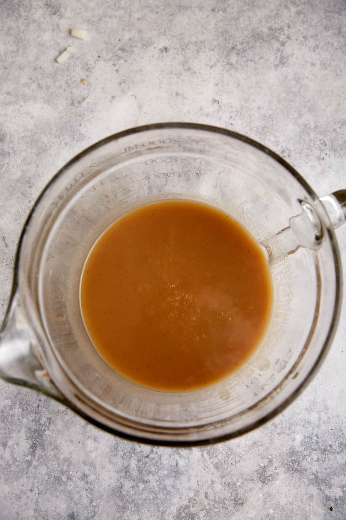 Gravy after it has been strained.