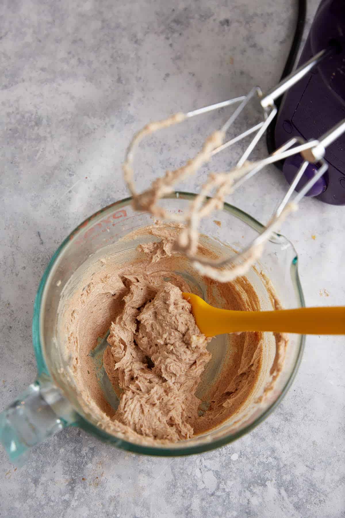 Cinnamon sugar butter mixed in a bowl.