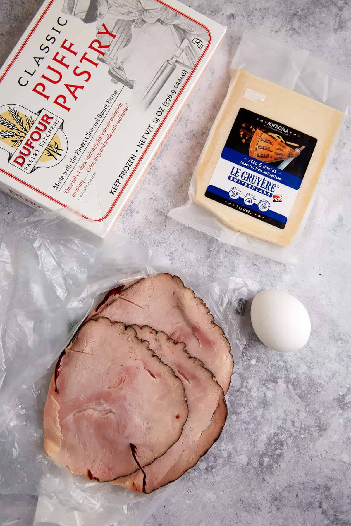 The ingredients for the pastries.