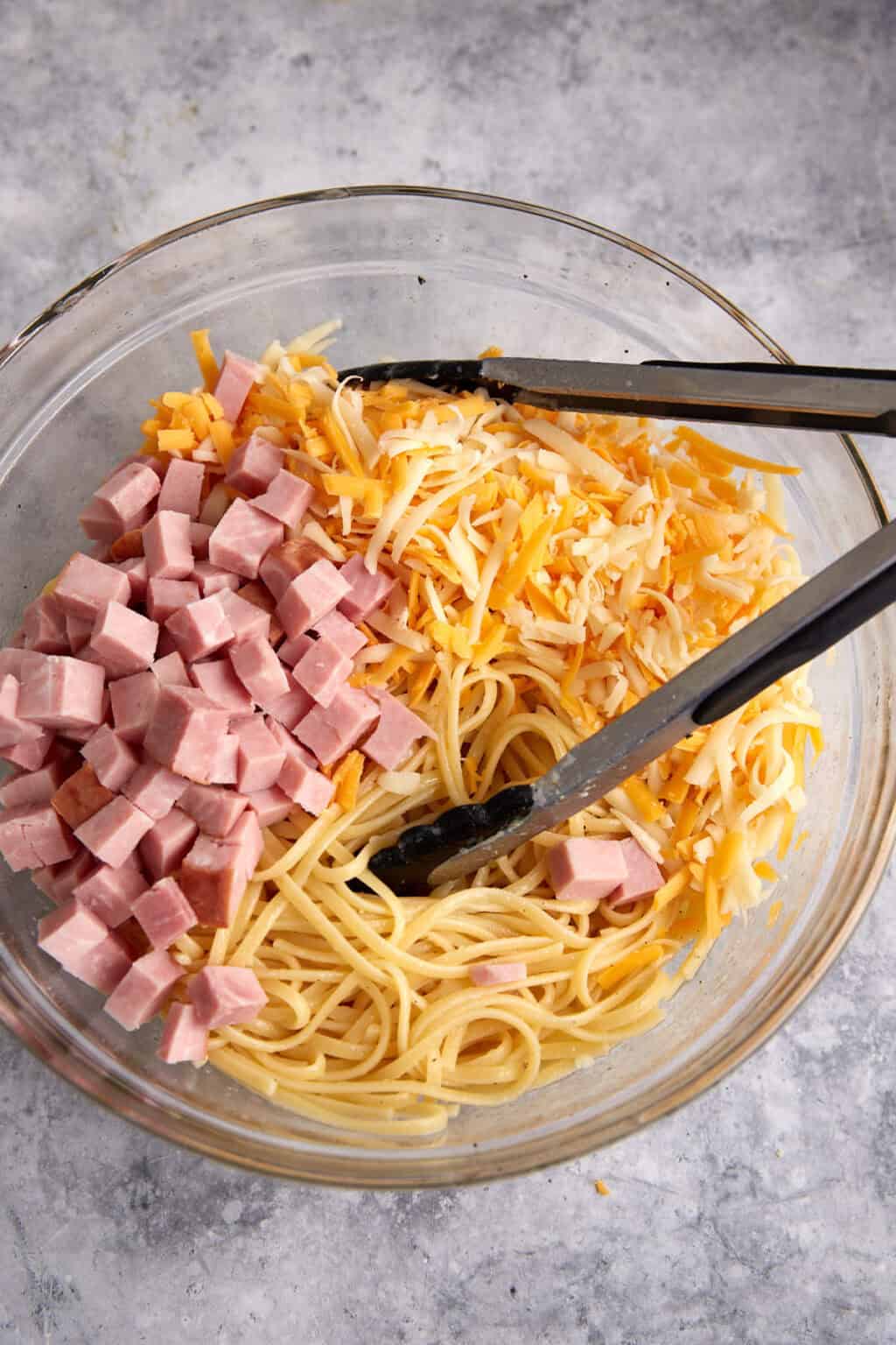 Baked Ham and Spaghetti Dinner Casserole - Butter & Baggage