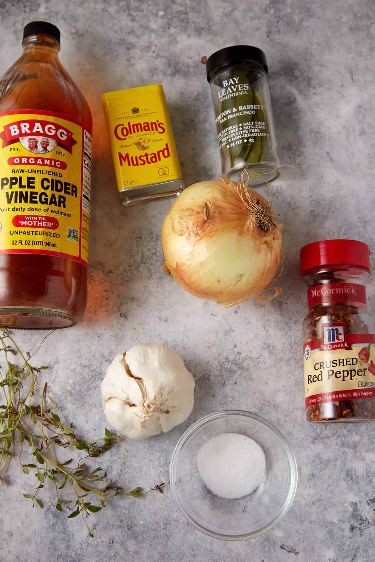 Ingredients for Carolina sauce.