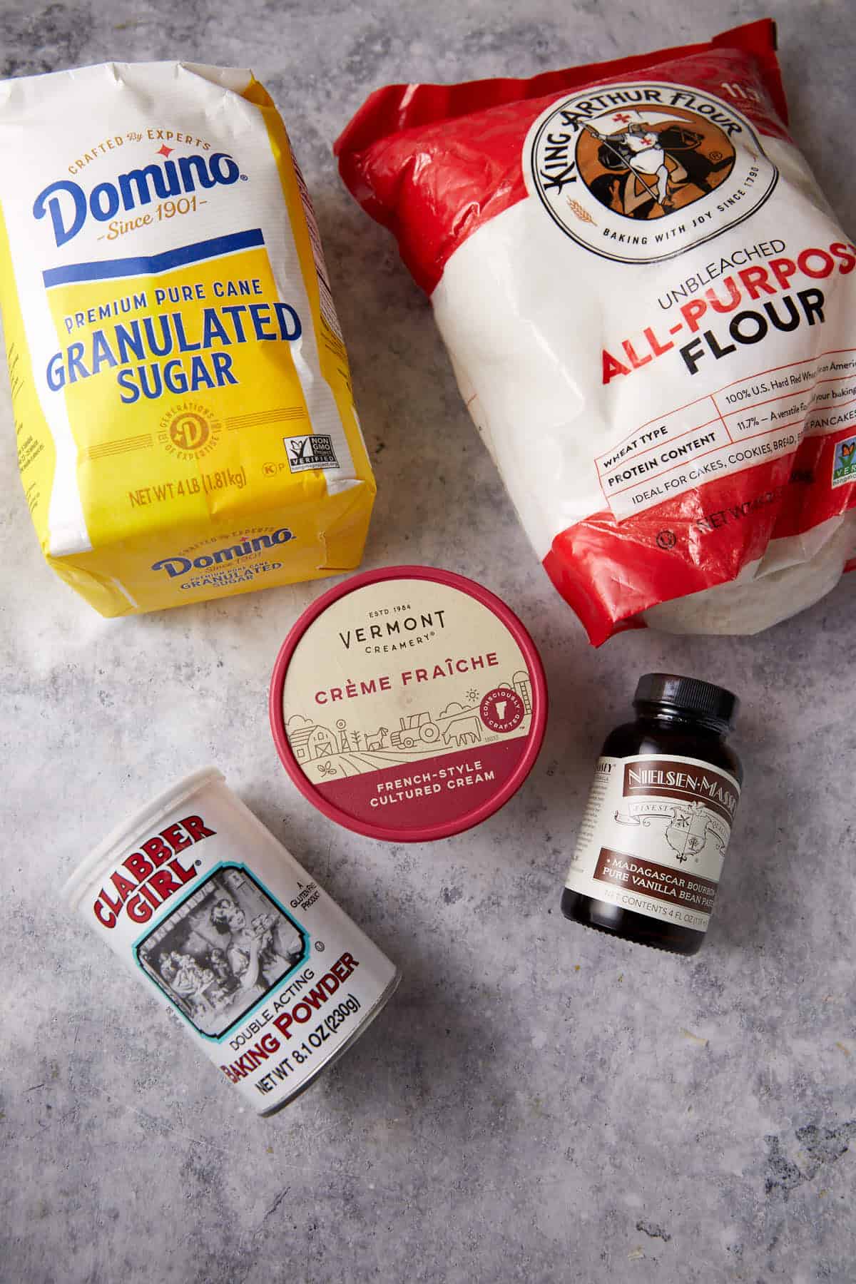 The ingredients you need for biscuits.