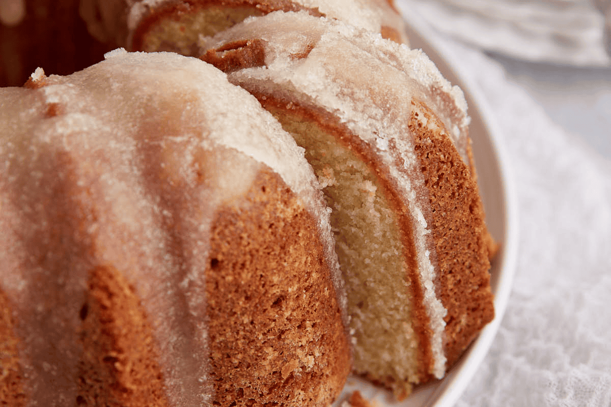 A slice of kentucky butter cake.