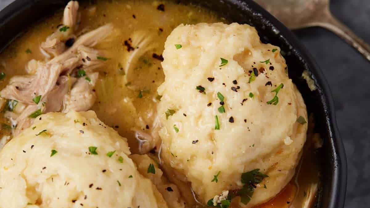 Southern Chicken and Dumplings with Steamed Biscuits