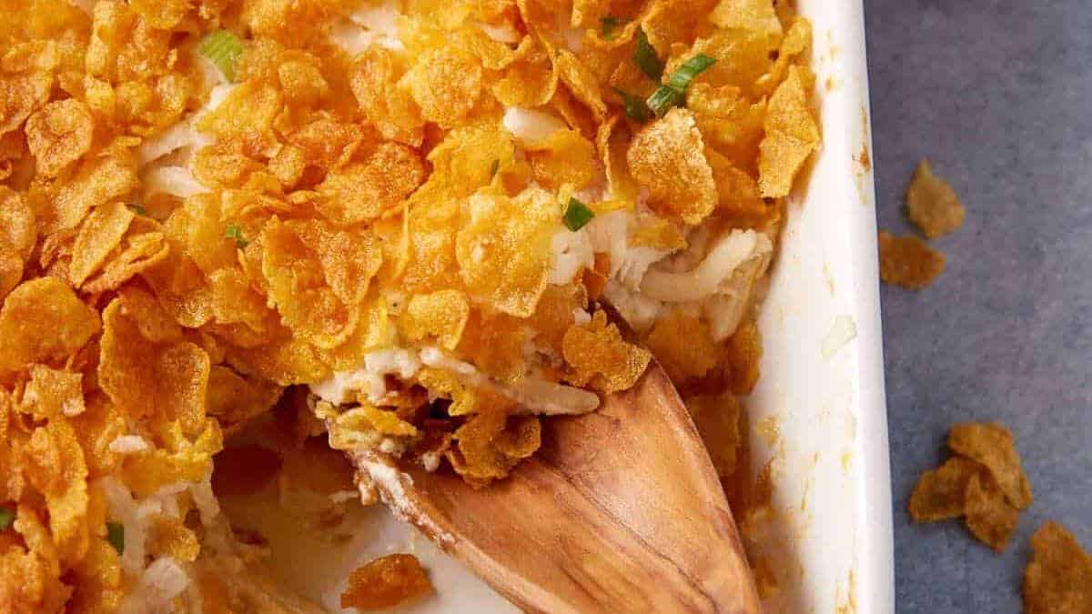 Cozy Chicken Hashbrown Casserole with Cornflakes