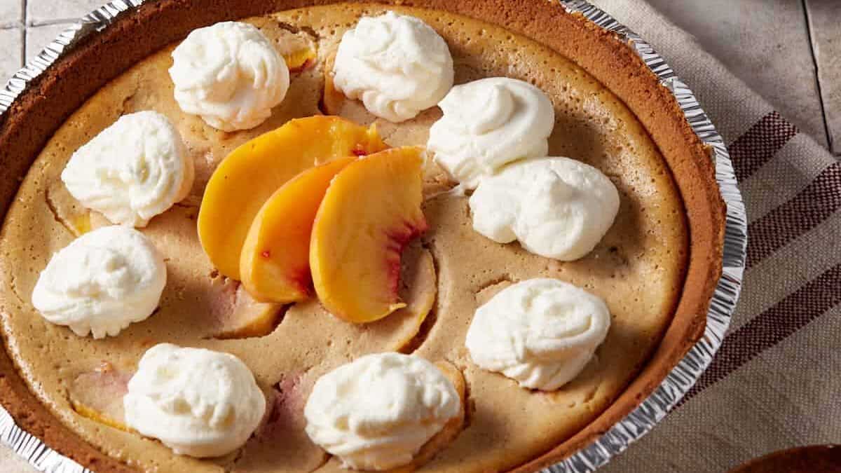 Creamy Peach Custard Pie