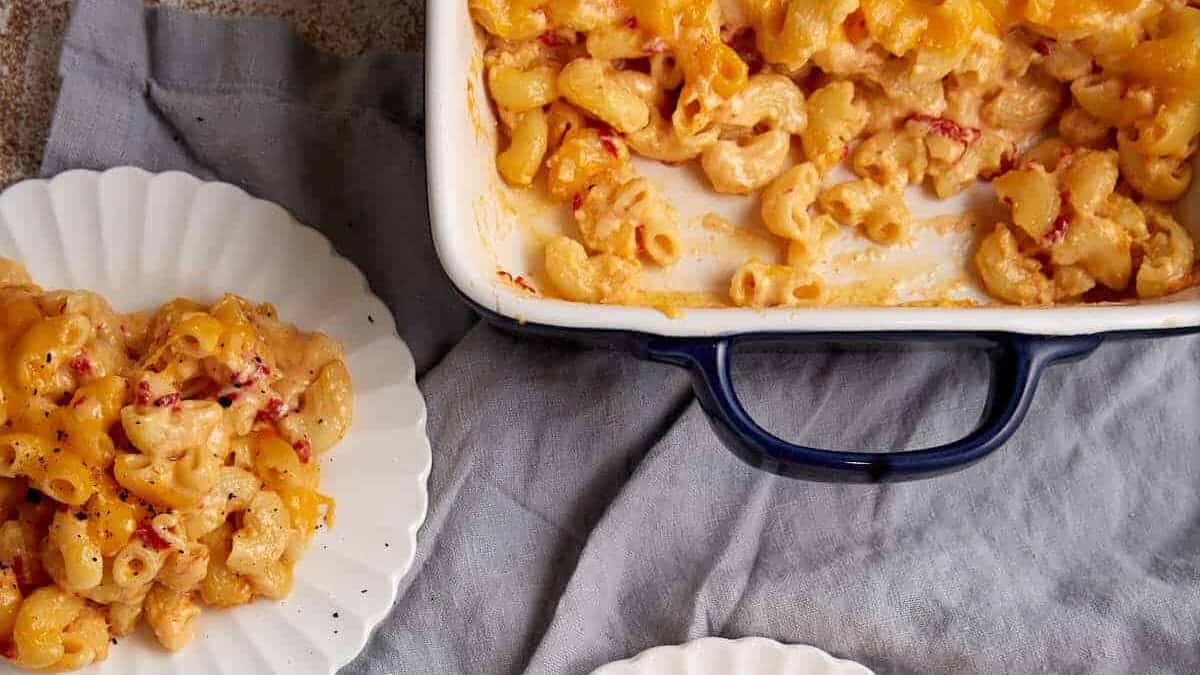 Southern Style Baked Mac and Cheese with Pimentos