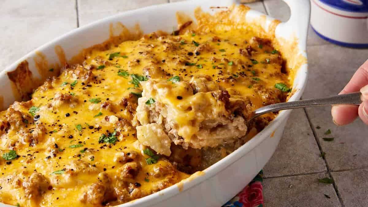 Creamy Breakfast Sausage and Potato Casserole