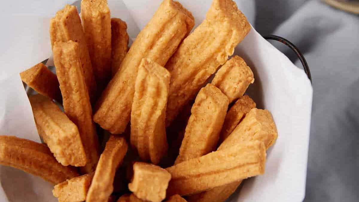 Southern Cheese Straws with Sharp Cheddar Cheese