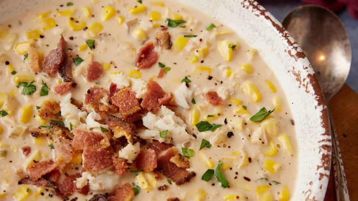 Creamy Corn and Crab Soup Without Potatoes