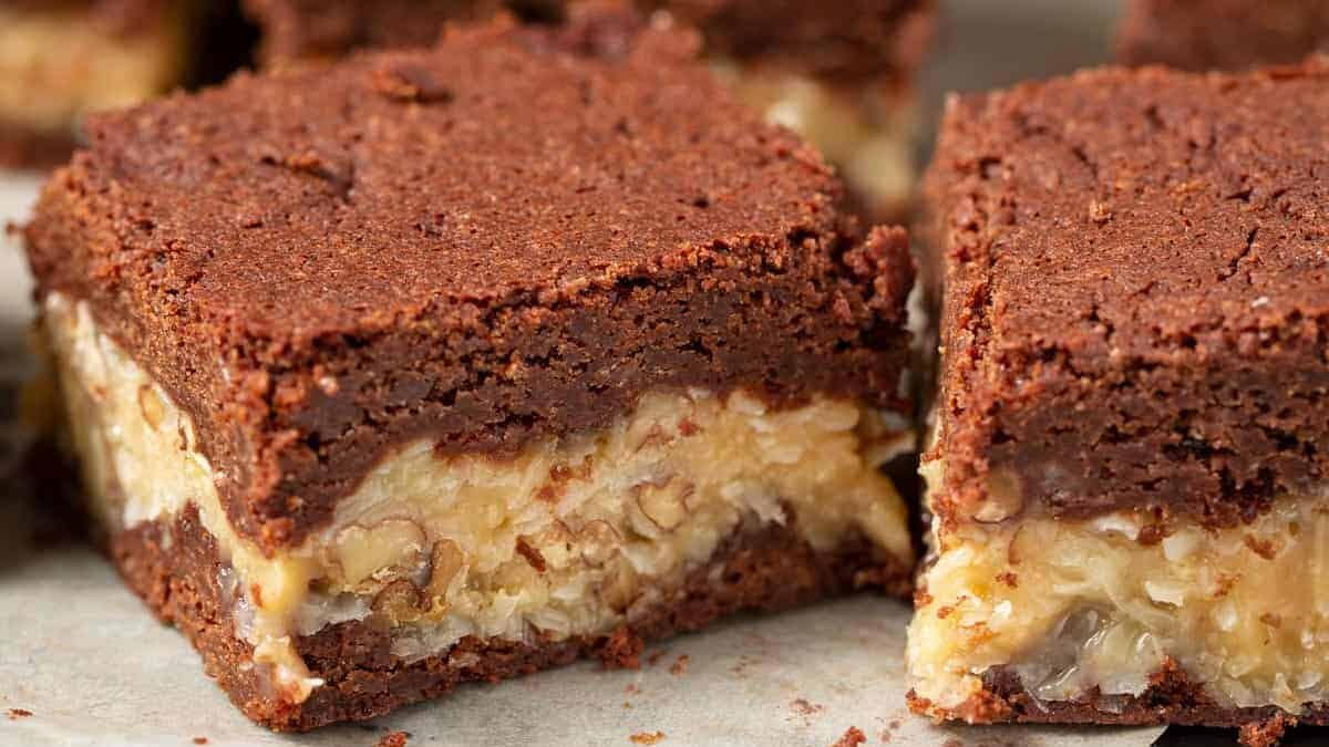 German Chocolate Brownies with Coconut