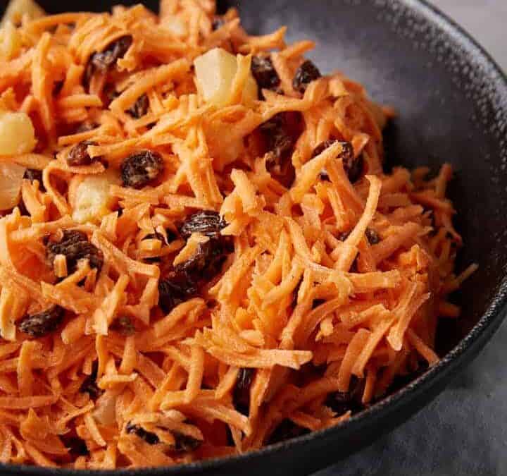 Carrot salad in a bowl.