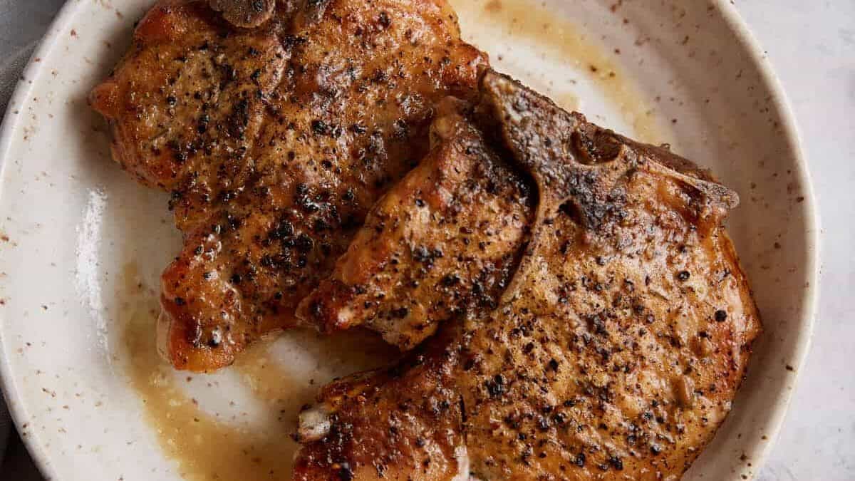 Pork chops without gravy.