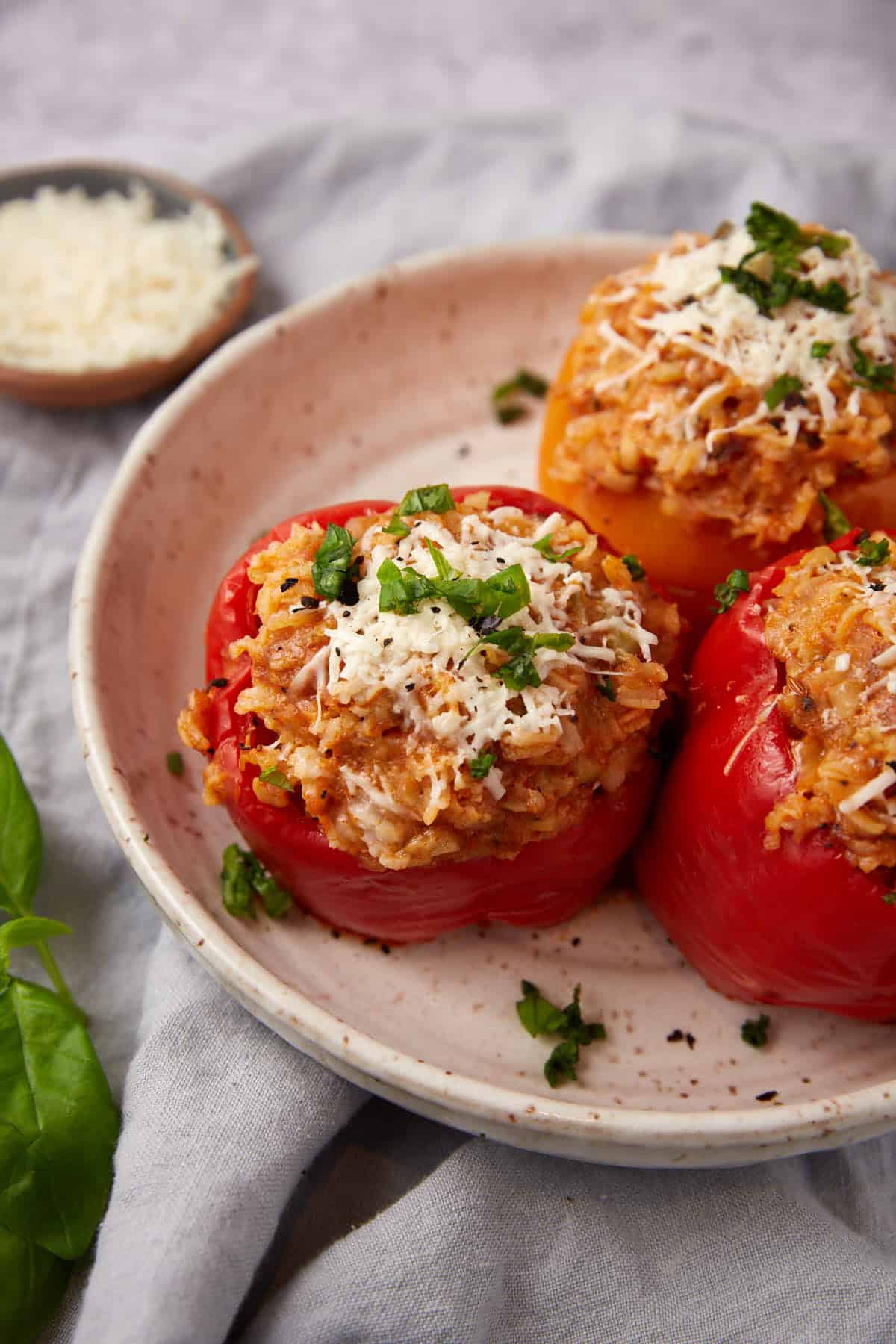 stuffed peppers on a plate.