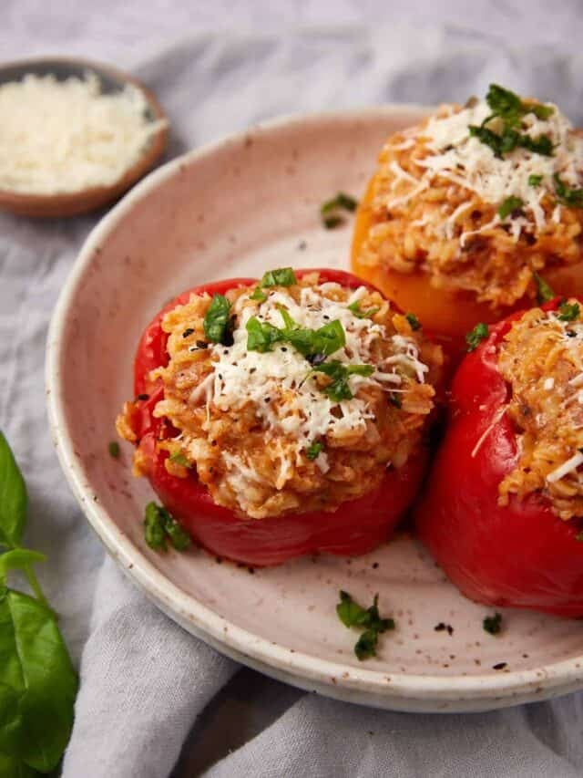 Slow Cooker Italian Sausage Stuffed Peppers