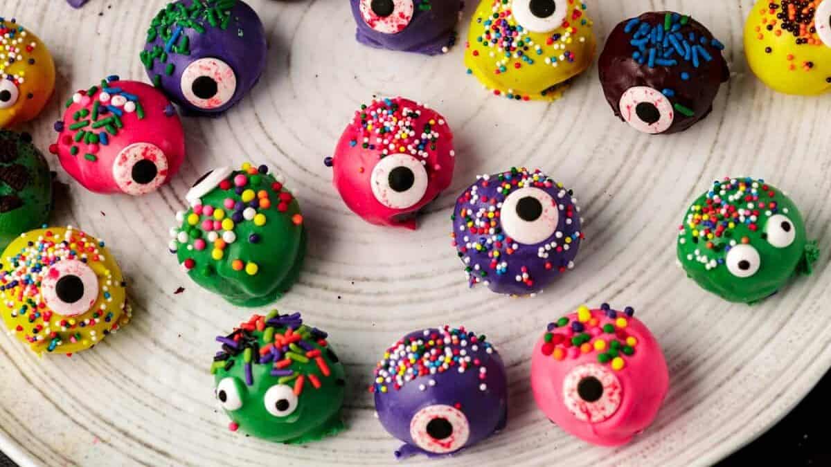 Multi colored oreo monsters.
