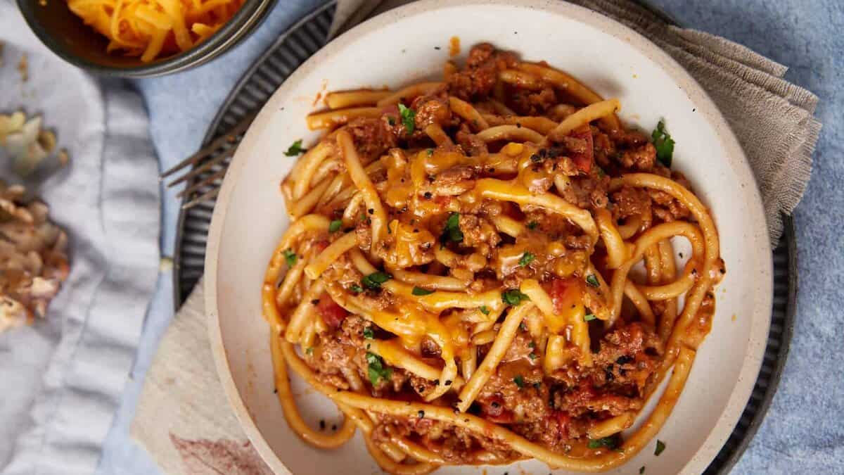 Easy Taco Spaghetti Casserole
