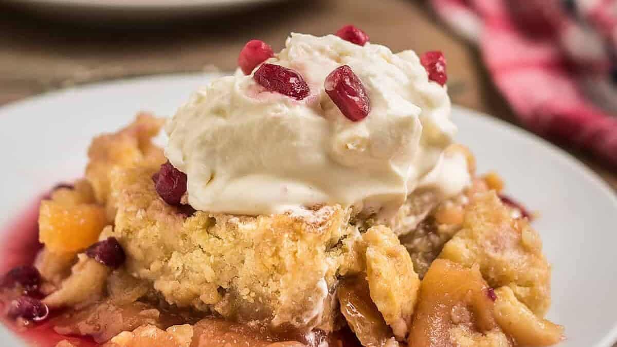 Apple Pomegranate Cobbler