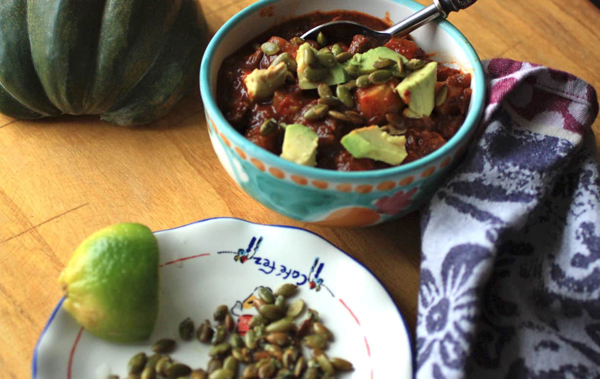 Chili with Acorn Squash