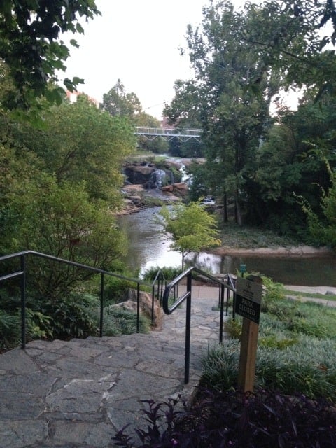 The swamp rabbit trail next to the river