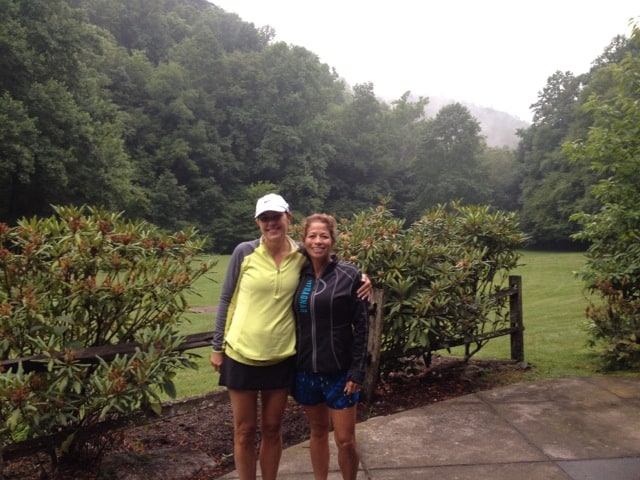 Barbara and her roommate at running camp